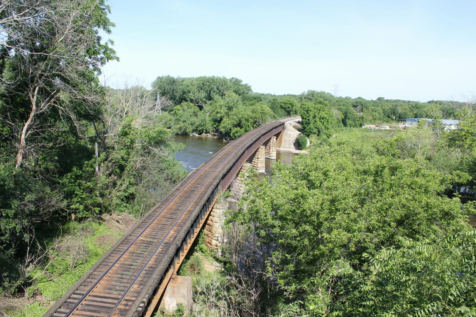 Looking north
